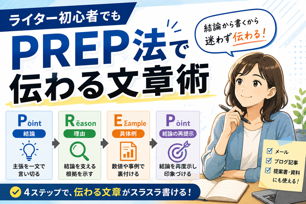 PREP法でライター初心者でも伝わる文章術