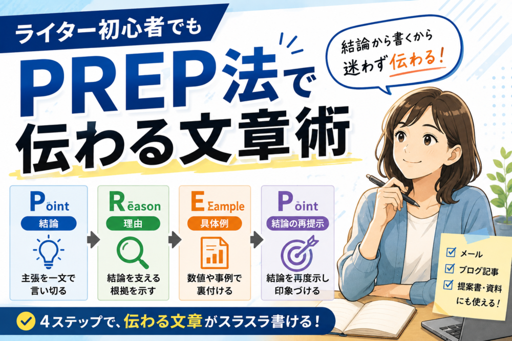 PREP法でライター初心者でも伝わる文章術