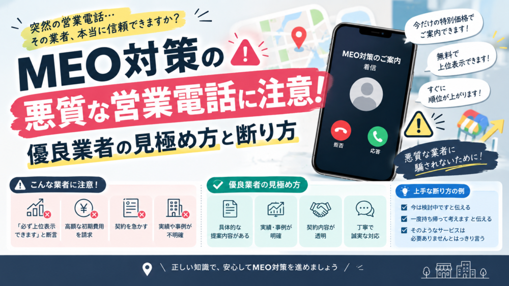 MEO対策の悪質な営業電話に注意!優良業者の見極め方と断り方