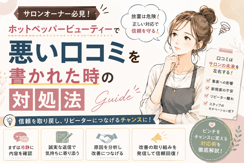 ホットペッパーで悪い口コミ書かれた時の対処法