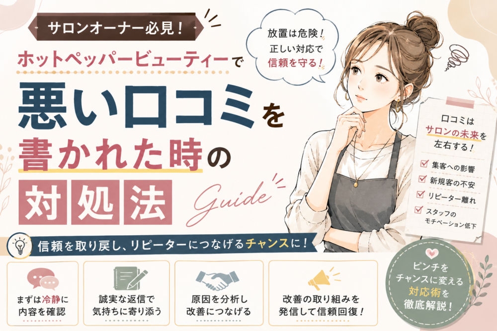 ホットペッパーで悪い口コミ書かれた時の対処法