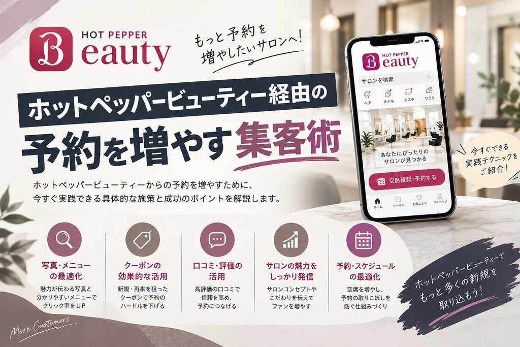 ホットペッパービューティー経由の予約を増やす集客術
