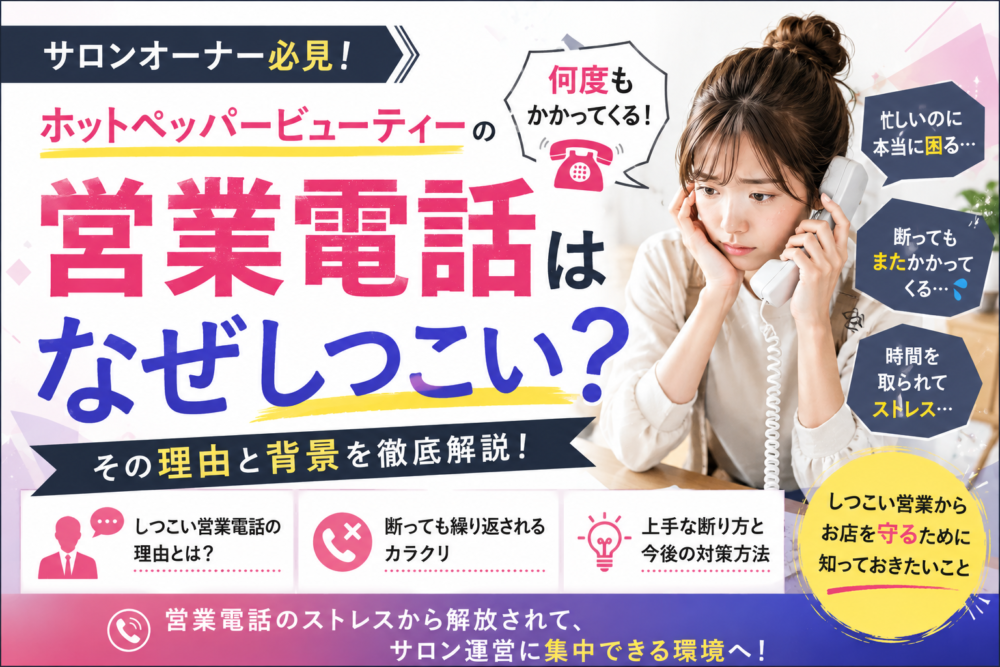 ホットペッパービューティーの営業電話はなぜしつこい?