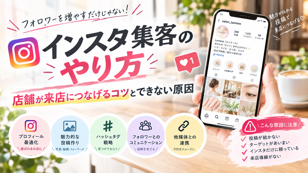 インスタ集客のやり方｜店舗が来店につなげるコツとできない原因